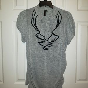 NWOT Ruffled collar top